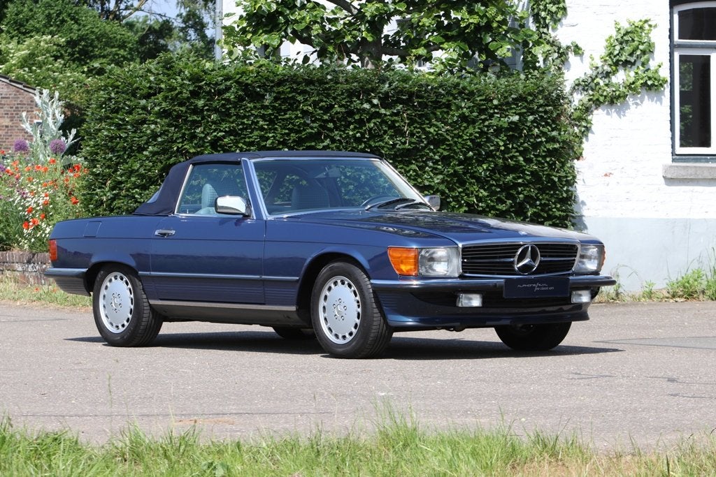 Mercedes-Benz SL-Klasse 300 SL R107 Original paint, Auto's, 188 pk, Cabriolet, Blauw, Bedrijf