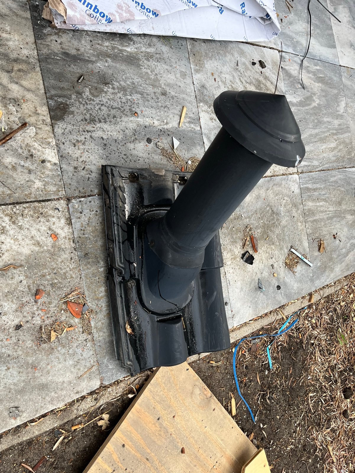 Ovh doorvoerpan 160 mm - Zwart, Doe-het-zelf en Verbouw, Dakpannen en Dakbedekking, Ophalen, Overige materialen, Gebruikt, Zwart