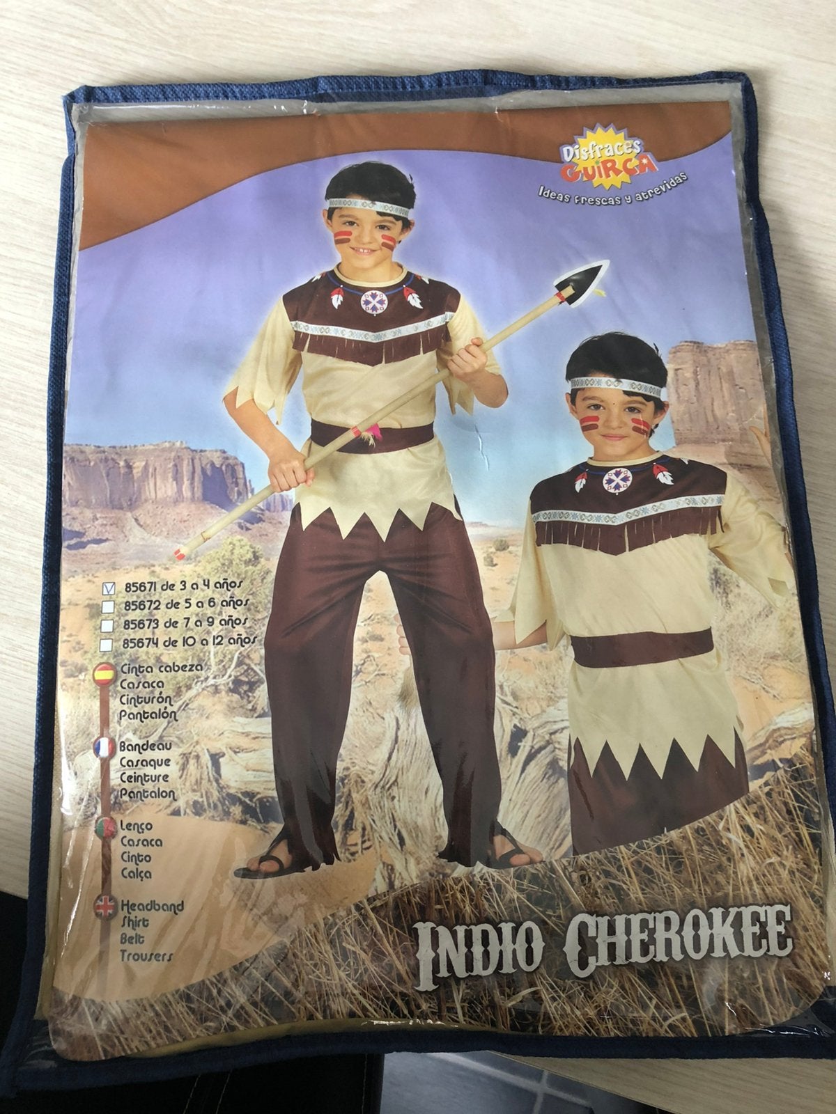 Indianenpak voor kind van 3 a 4 jaar, Ophalen of Verzenden, Zo goed als nieuw, Jongen of Meisje