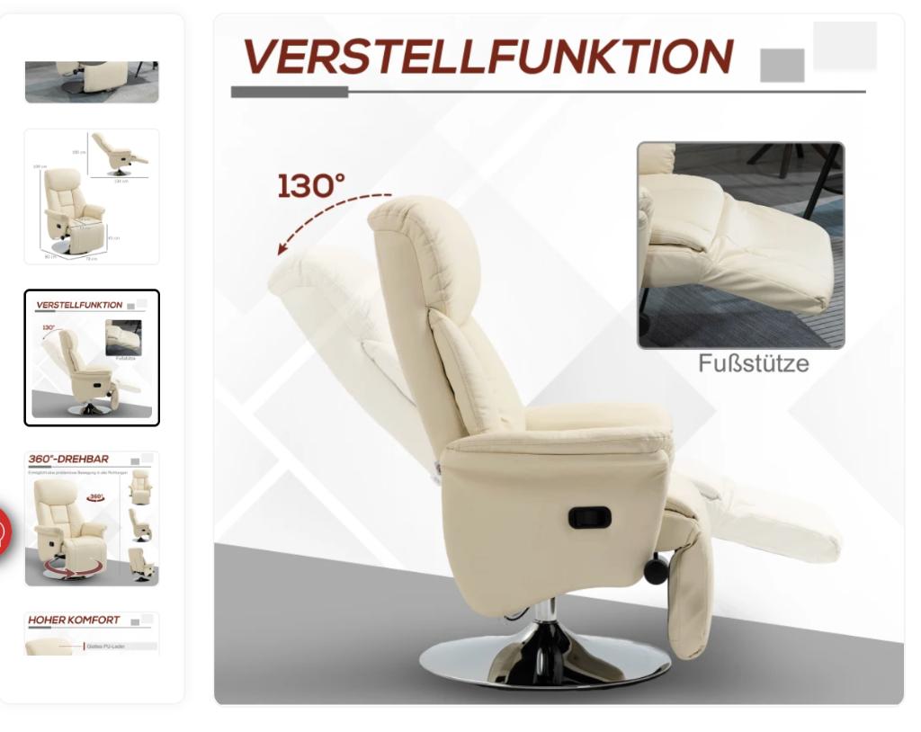 relax fauteuils, Ophalen, Gebruikt, Leer, 75 tot 100 cm