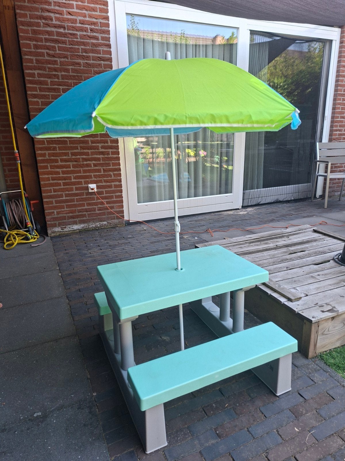 Kinder picknicktafel met parasol, Ophalen, Gebruikt, Overige typen