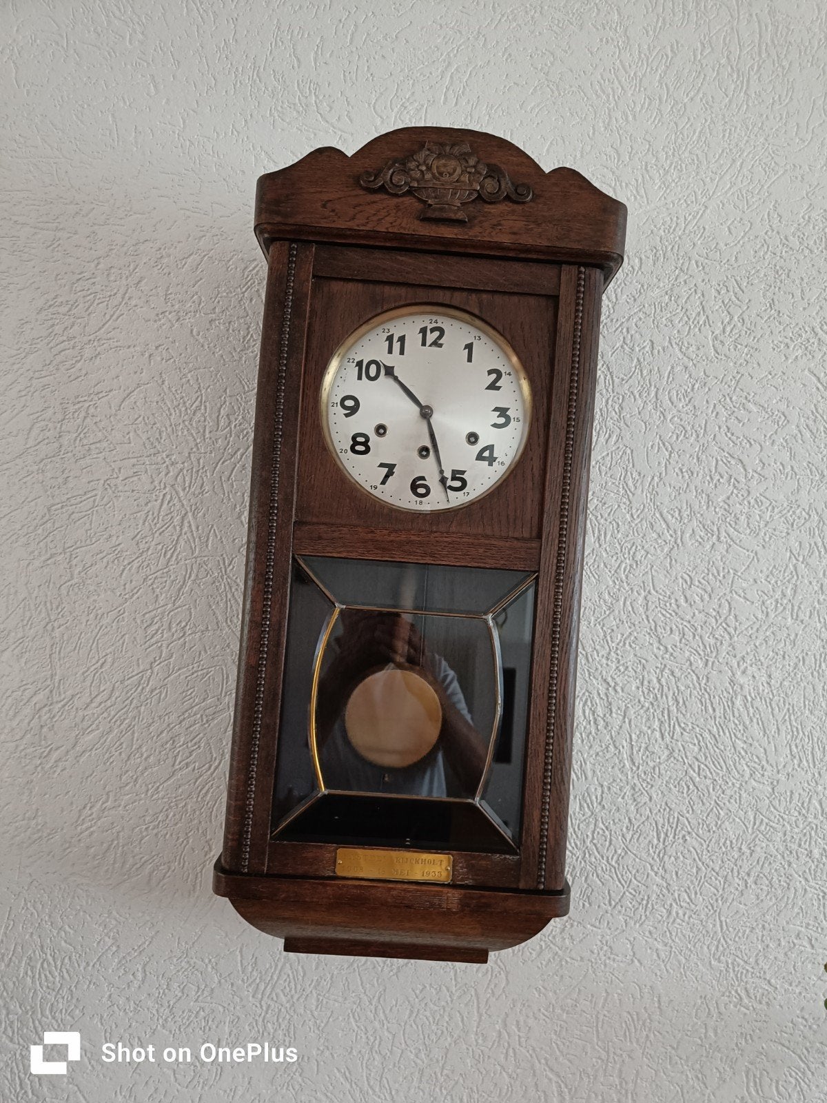 Antieke wandklok met Big Ben gong - Kasteel Rijckholt, Ophalen