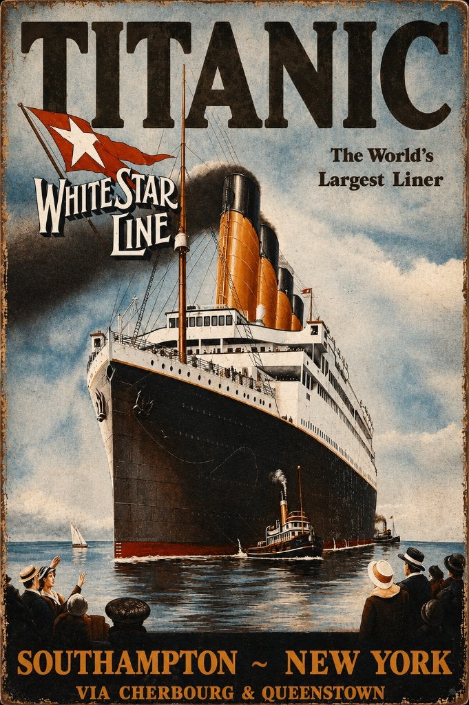 Poster Titanic 50x70cm UNIEK!, Verzamelen, Ophalen of Verzenden, Deurposter of groter, Rechthoekig Staand, Film en Tv