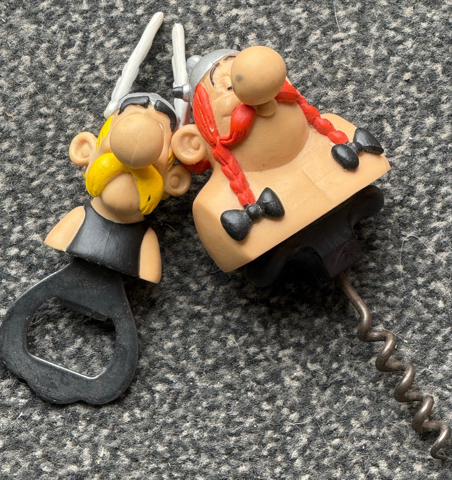 Asterix en Obelix Flessenopener en Kurkentrekker Set, Gebruikt, Ophalen of Verzenden