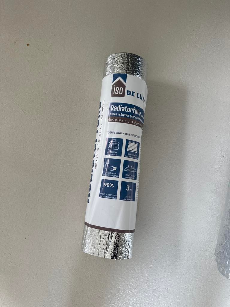 Radiatorfolie - Energiebesparend en Eenvoudig te Plaatsen, Doe-het-zelf en Verbouw, Isolatie en Afdichting, Minder dan 4 cm, Overige materialen