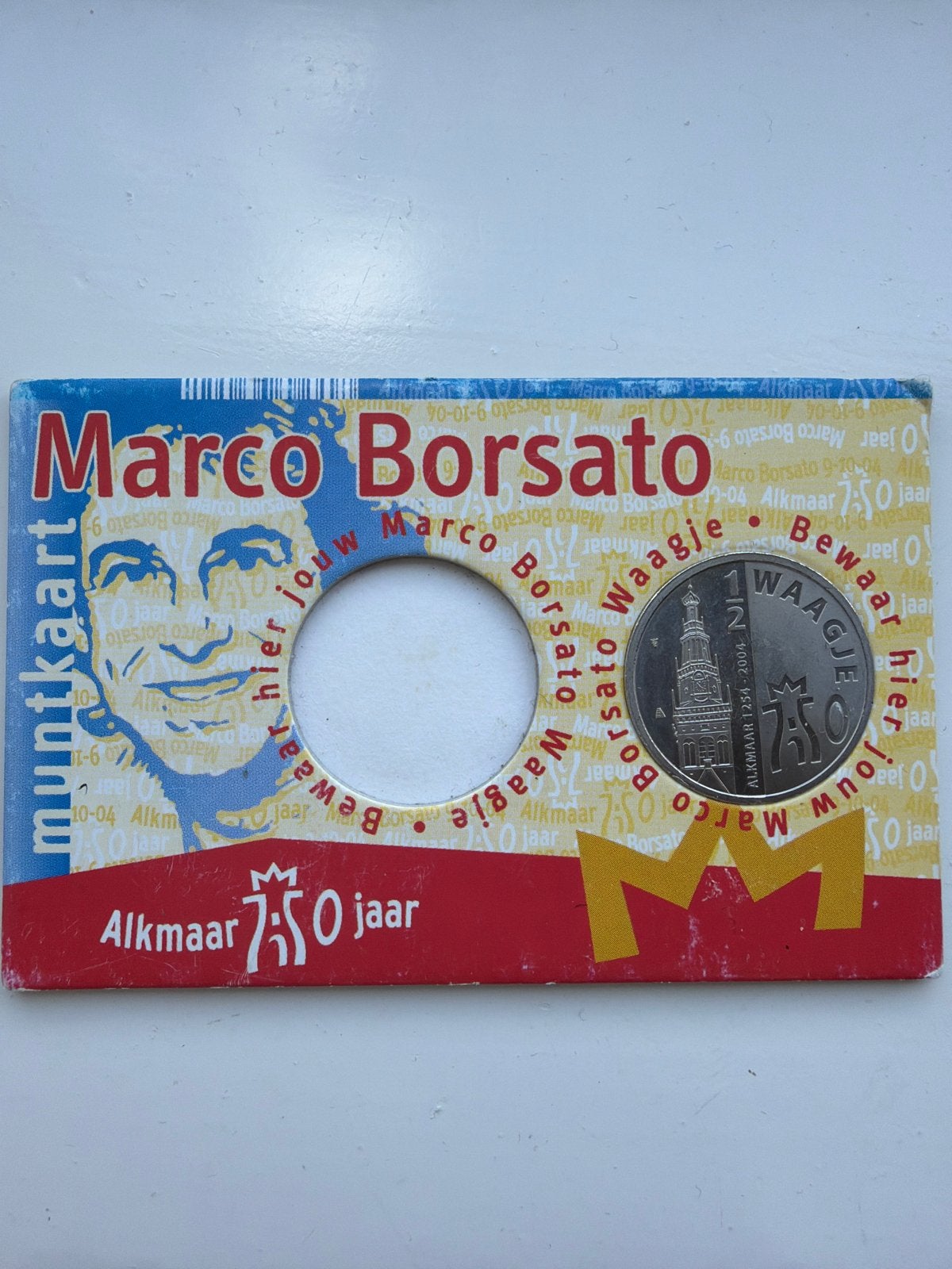 Munt Marco Borsato - Alkmaar 750 jaar, Postzegels en Munten, Ophalen of Verzenden, Koningin Beatrix, Overige waardes, Losse munt
