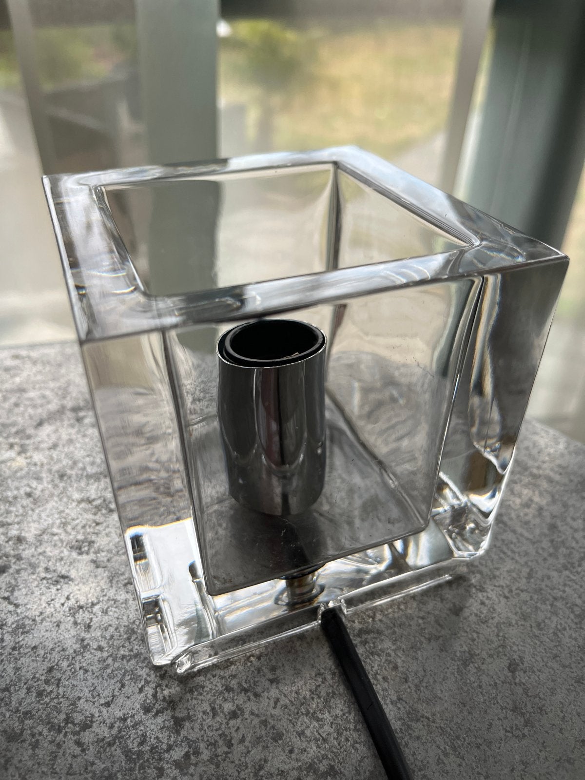 Nachtmann Ice Cube kristallen kubus lamp, jaren '70, Ophalen