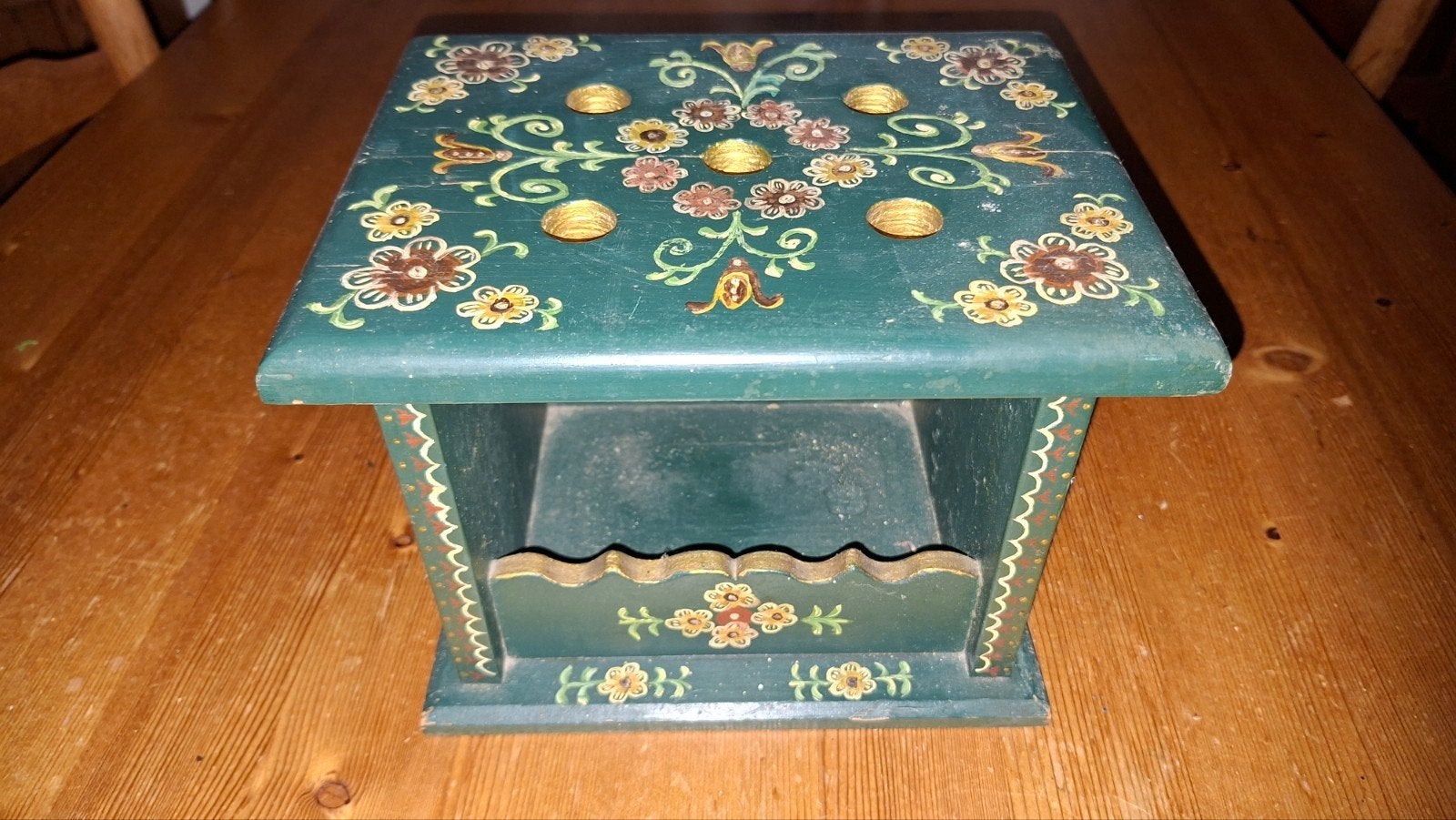 Hindeloper geschilderde stoof (groen), Antiek en Kunst, Ophalen of Verzenden