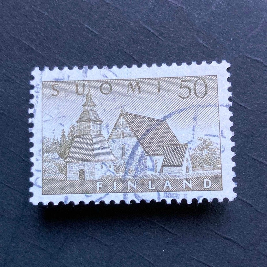 één exemplaar postzegel Suomi 50 Finland 1956, Ophalen of Verzenden, Finland, Gestempeld
