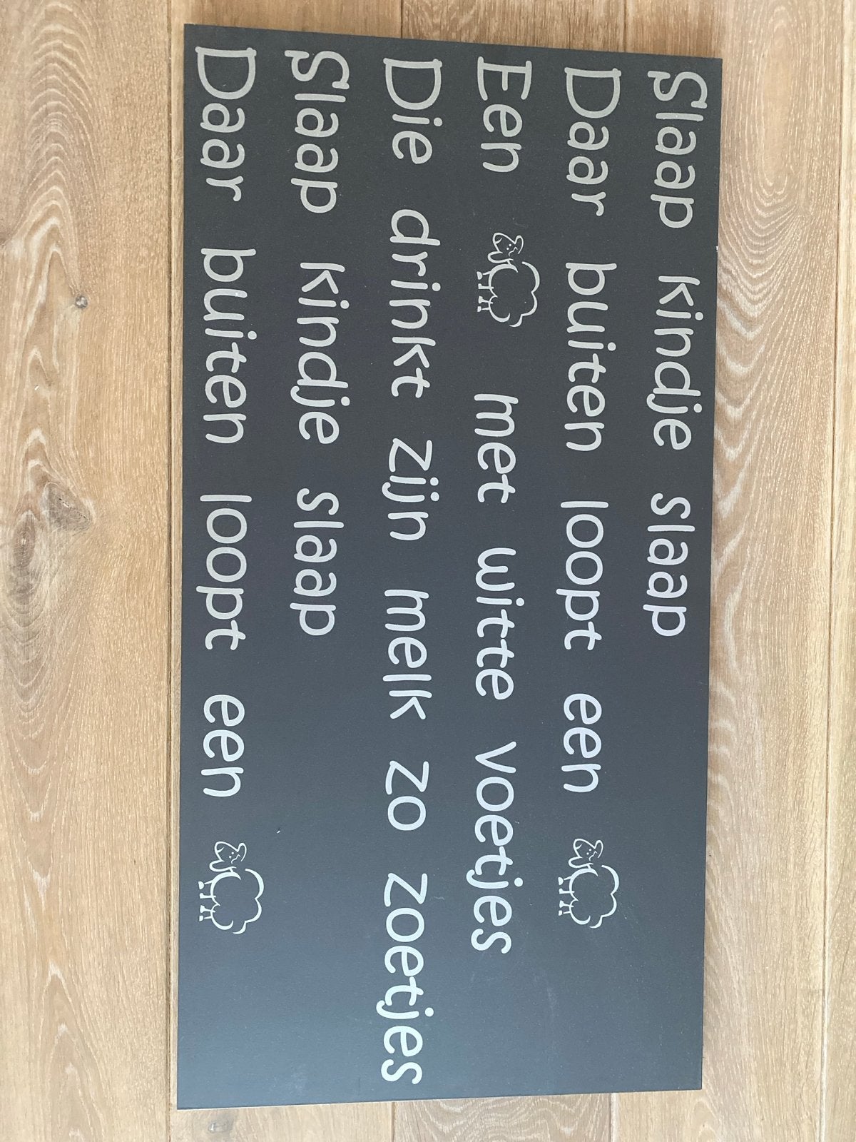 Slaap kindje slaap tekstbord - babykamer decoratie, Ophalen, Zo goed als nieuw