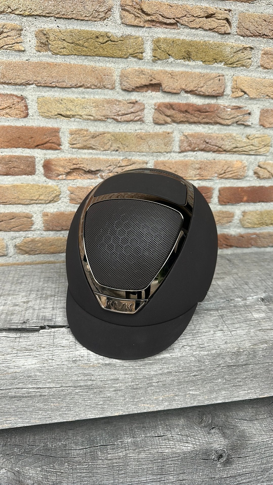 Tk: Kask cap donkerbruin, maat 60, Dieren en Toebehoren, Ophalen of Verzenden, Zo goed als nieuw, Dressuur