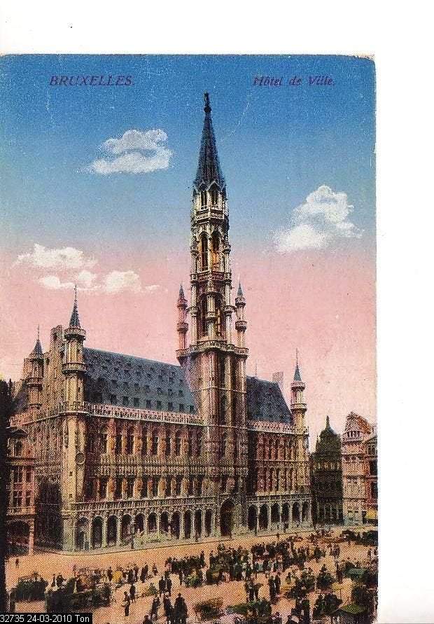 Ansichtkaart 	Brussel	Stadhuis, Verzenden, Voor 1920, Ongelopen, Brussel (Gewest)