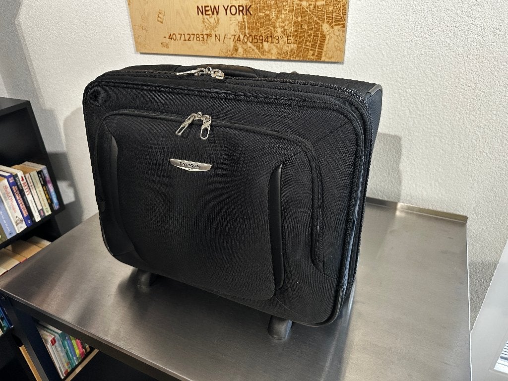 Samsonite X Blade Rolling Tote 17” zwart, Ophalen, Gebruikt, Hard kunststof, Wieltjes