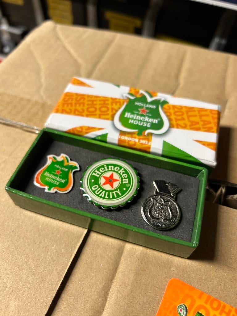 Heineken pins set olympische spelen 2012 londen, Verzamelen, Ophalen, Zo goed als nieuw, Sport
