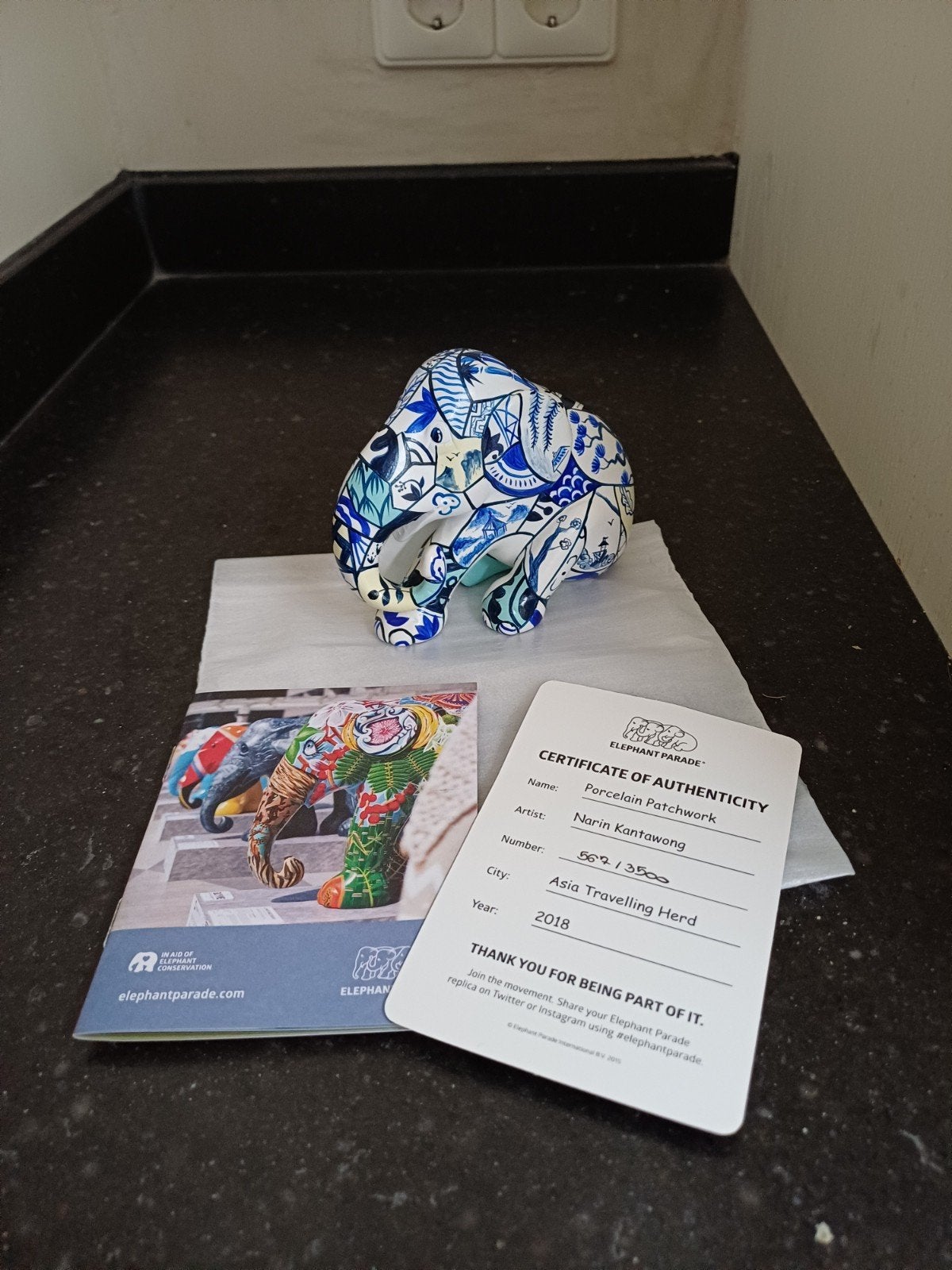 Elephant Parade Porcalain Patchwork 567/3500 - 10 cm, Ophalen of Verzenden, Nieuw, Dier