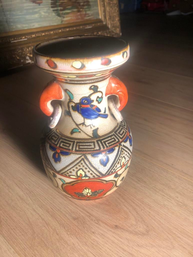 Antieke decoratieve vaas japanse stijl, Ophalen of Verzenden