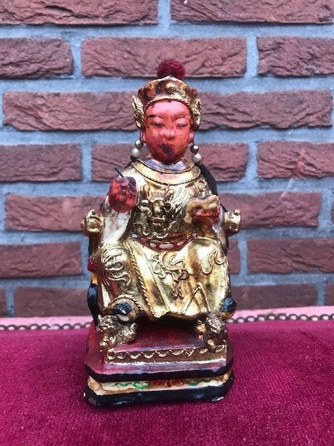 antiek Chinees tempelbeeld, Handgemaakt, Ophalen of Verzenden, Beeld, Hout
