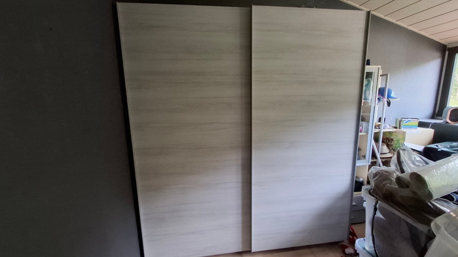 Kledingkast met schuifdeuren en hangruimte, Ophalen, 200 cm of meer, Met plank(en), 150 tot 200 cm