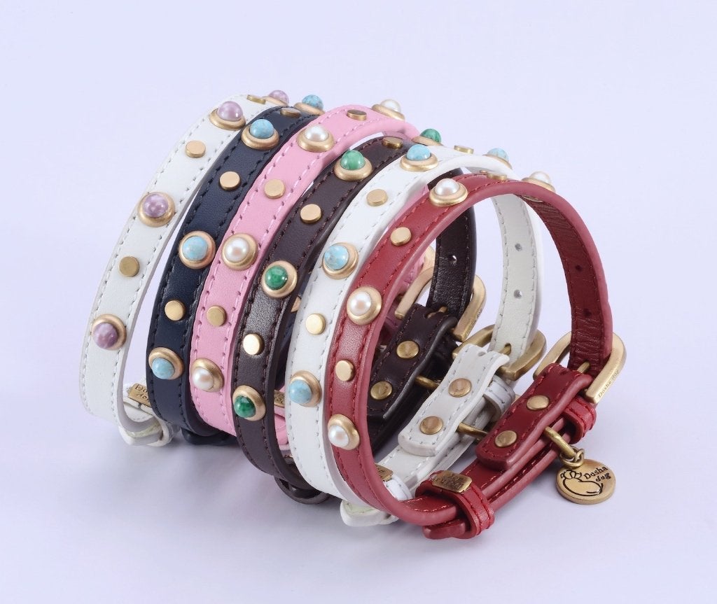 Honden 15x halsbandjes en 2x riemen, Leder NIEUW!!, Verzenden, Nieuw