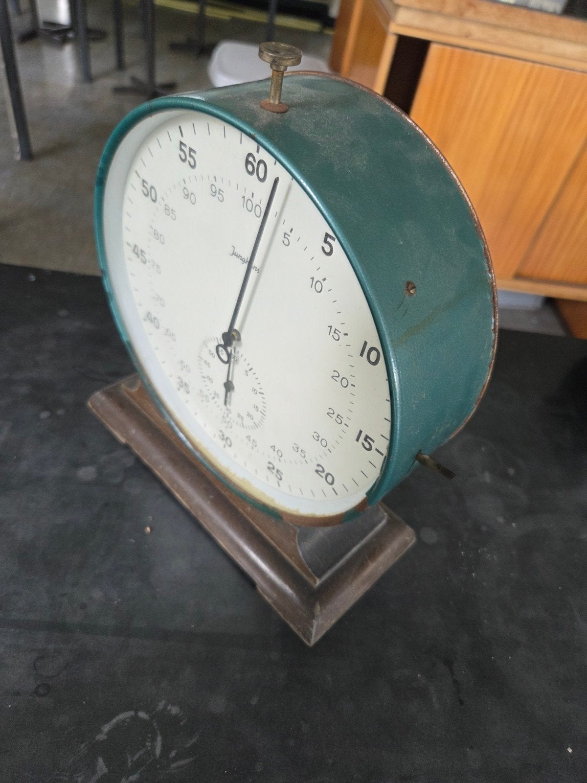 Vintage Junghans stopwatch op standaard, Ophalen of Verzenden