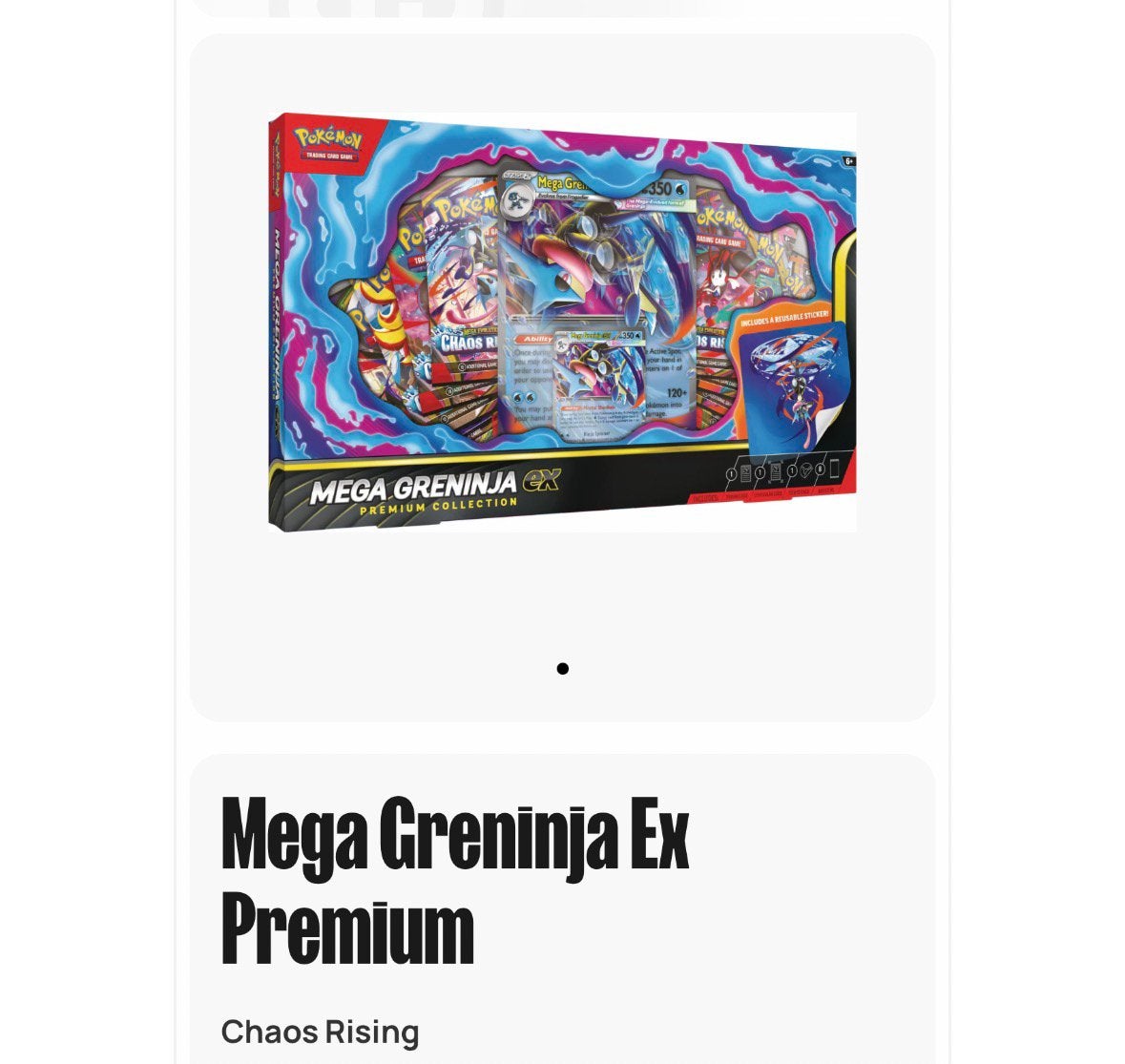 Mega Greninja ex premium pre order, Ophalen of Verzenden, Nieuw, Meerdere kaarten