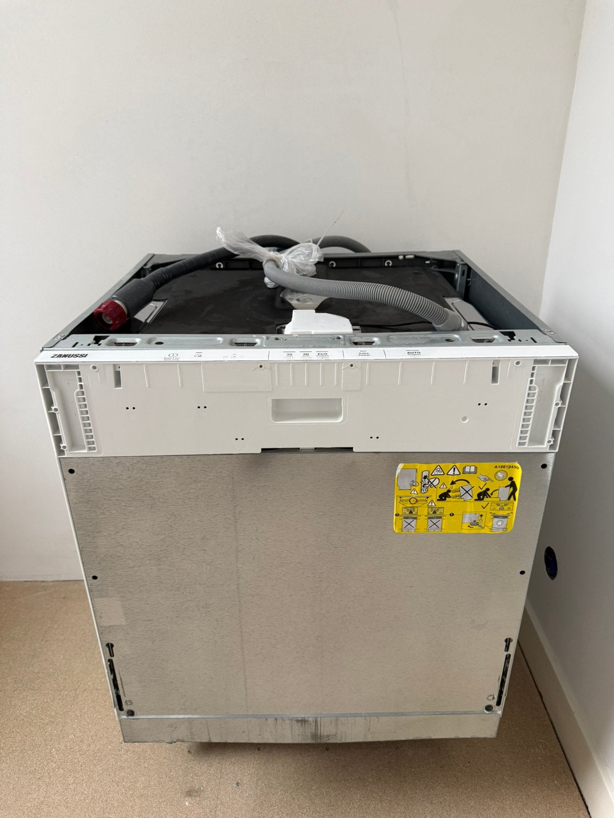Zanussi inbouw vaatwasser 60 cm, Witgoed en Apparatuur, Ophalen, Gebruikt, Minder dan 85 cm, Inbouw