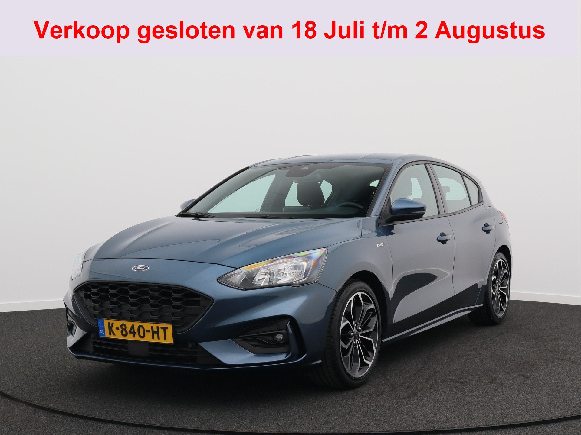 Ford Focus 1.0 EcoBoost Hybrid ST Line Business/ zeer mooi!, Auto's, Ford, Stof, Gebruikt, Blauw, Origineel Nederlands