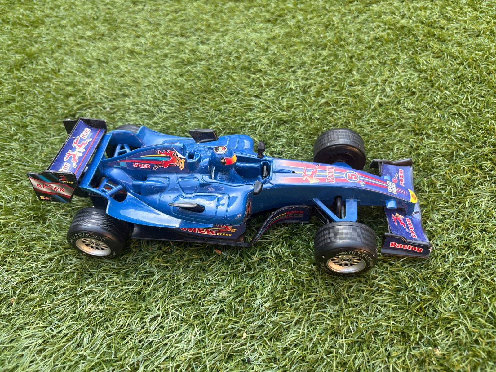 Blauwe Formule 1 Speelgoedauto - Raceauto, Ophalen of Verzenden, Gebruikt