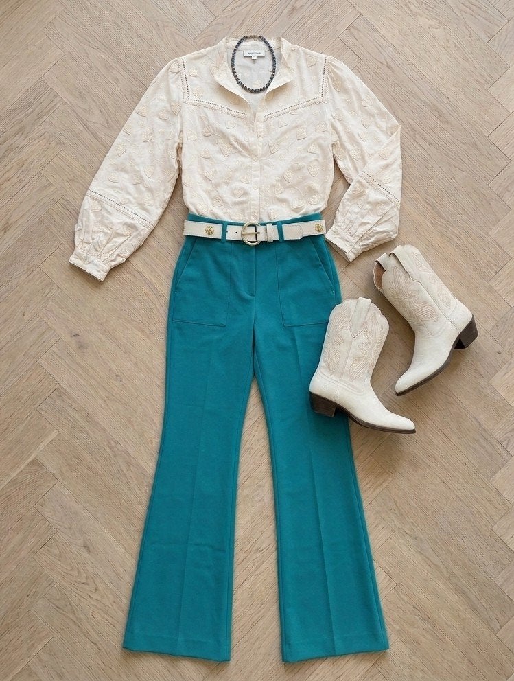 Fabienne Chapot Lina Pantalon Zeegroen Maat S Nieuw, Verzenden, Nieuw, Fabienne Chapot, Maat 36 (S)