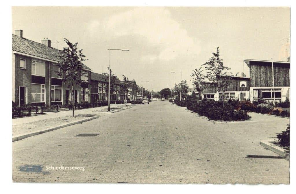 Schiedam - Kethel - Schiedamseweg - straatbeeld - VW Kever, Verzenden, 1940 tot 1960, Ongelopen, Zuid-Holland