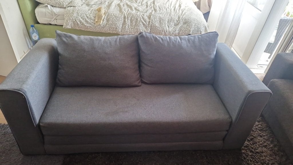 Kleine slaapbank 120 breed, Ophalen, Tweepersoons, Zo goed als nieuw, 120 cm