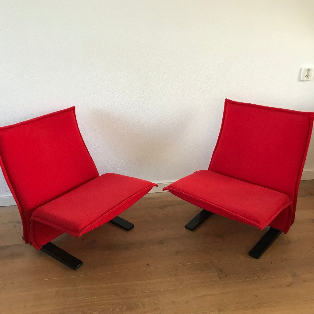 Set 2 Artifort Concorde Kwekkie fauteuil stoel design, Huis en Inrichting, Gebruikt, 75 tot 100 cm, Ophalen of Verzenden, Nvt