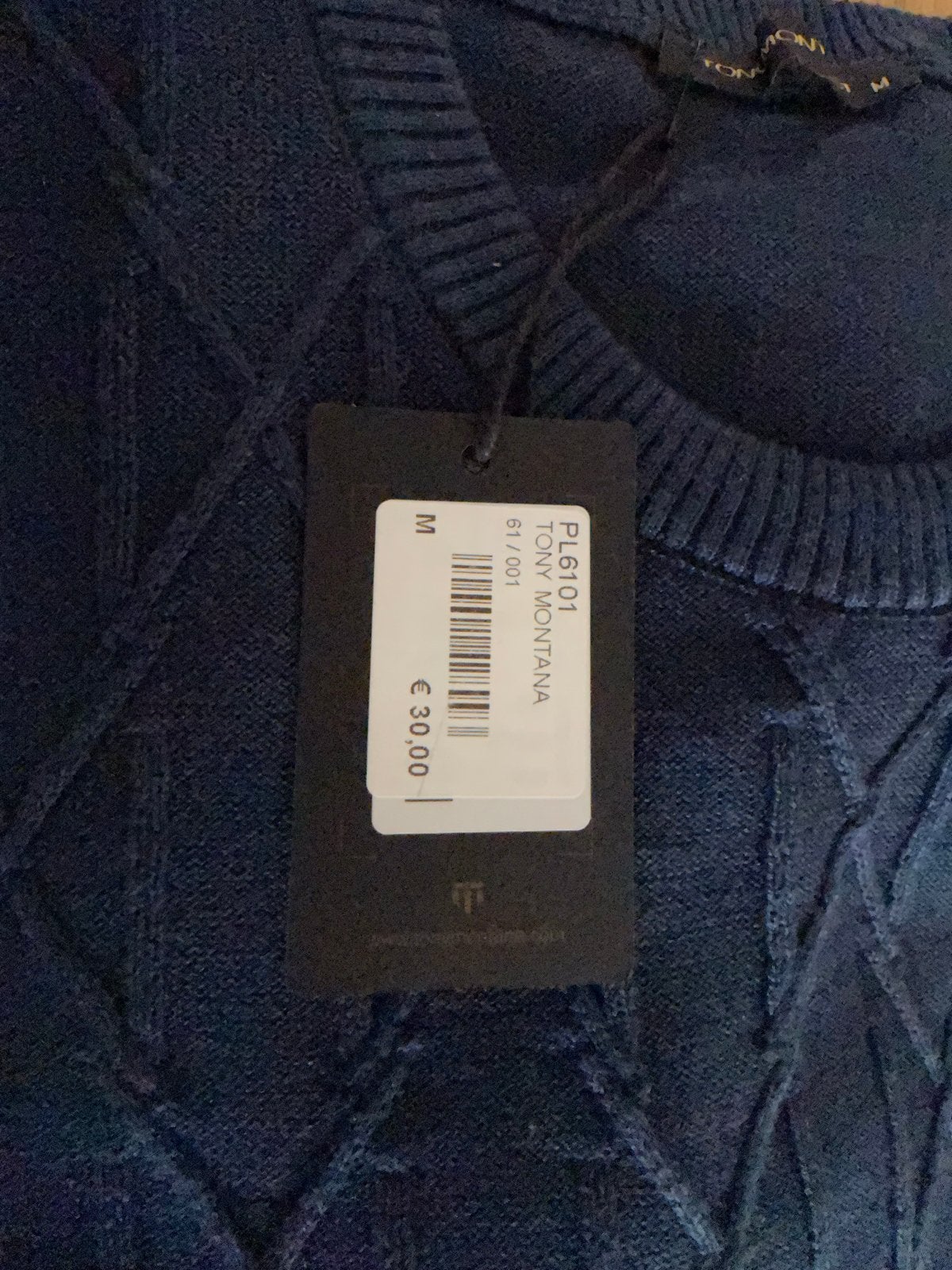 Tony Montana sweater maat M, Ophalen of Verzenden, Zo goed als nieuw, Blauw