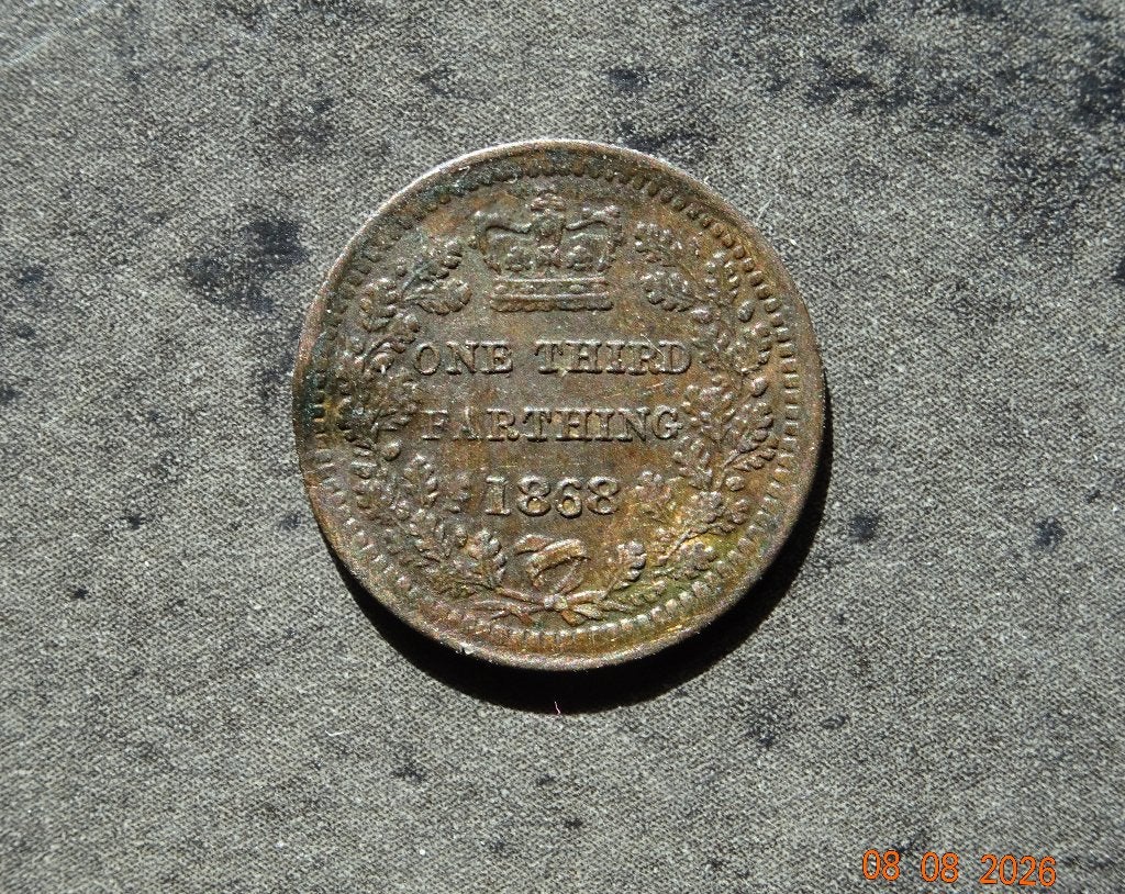 1/3 Farthing 1868 (Malta), Ophalen of Verzenden, Overige landen, Losse munt
