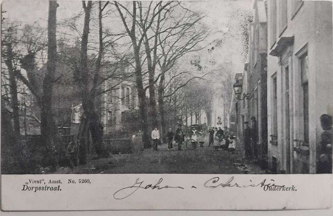 Dorpsstraat Ouderkerk aan de Amstel (Noord-Holland) – 1904, Ophalen of Verzenden, Voor 1920, Noord-Holland