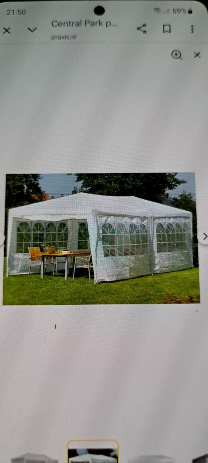 Partytent 6x3 meter met zijwanden - Ideaal voor feesten, Ophalen, Partytent, Minder dan 4 meter, Nieuw