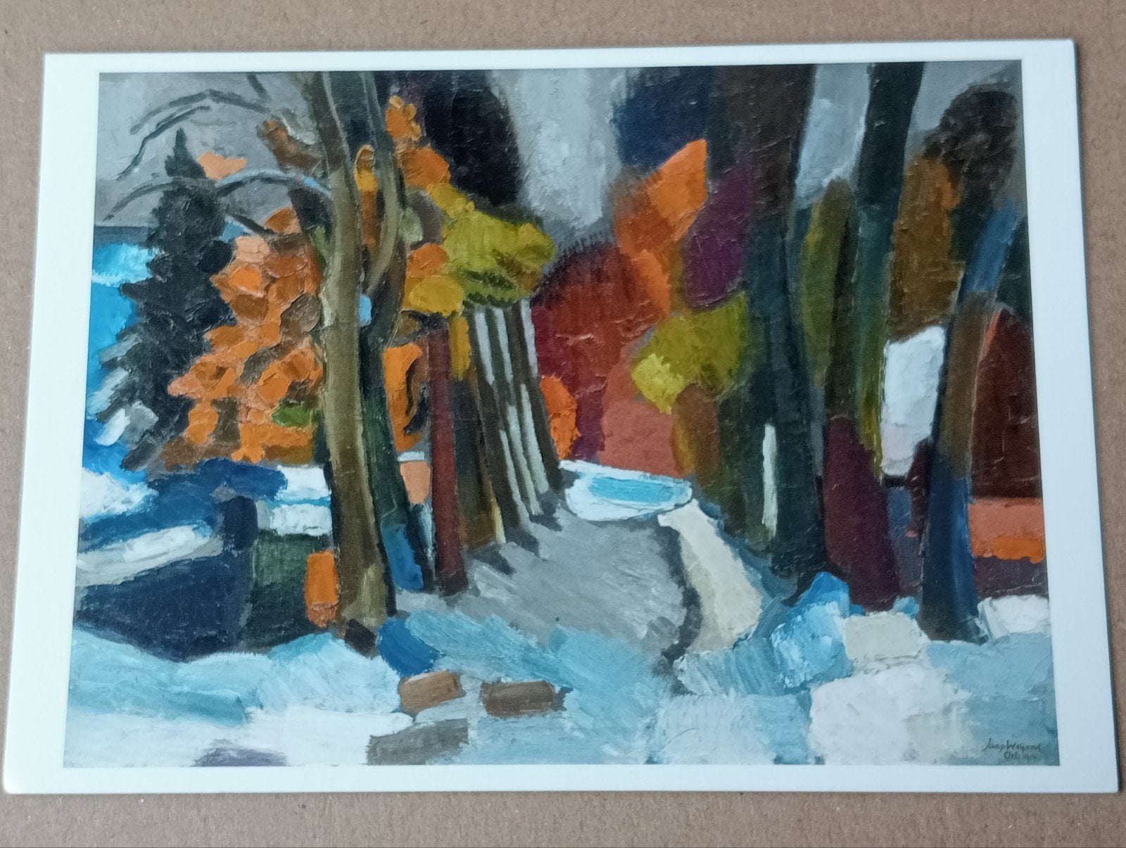 Ansichtkaart Jaap Weijand 'Vroege sneeuw bij 't Oude Hof', Ophalen of Verzenden, Voor 1920, Ongelopen, Noord-Holland