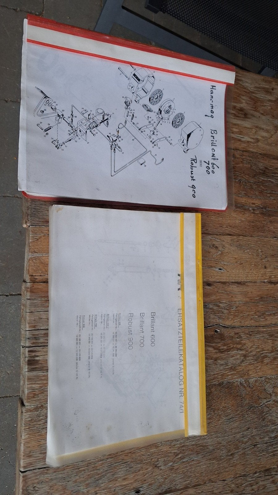 Onderdelenboeken Hanomag Briljant 600/700 en Robuust 900, Ophalen of Verzenden