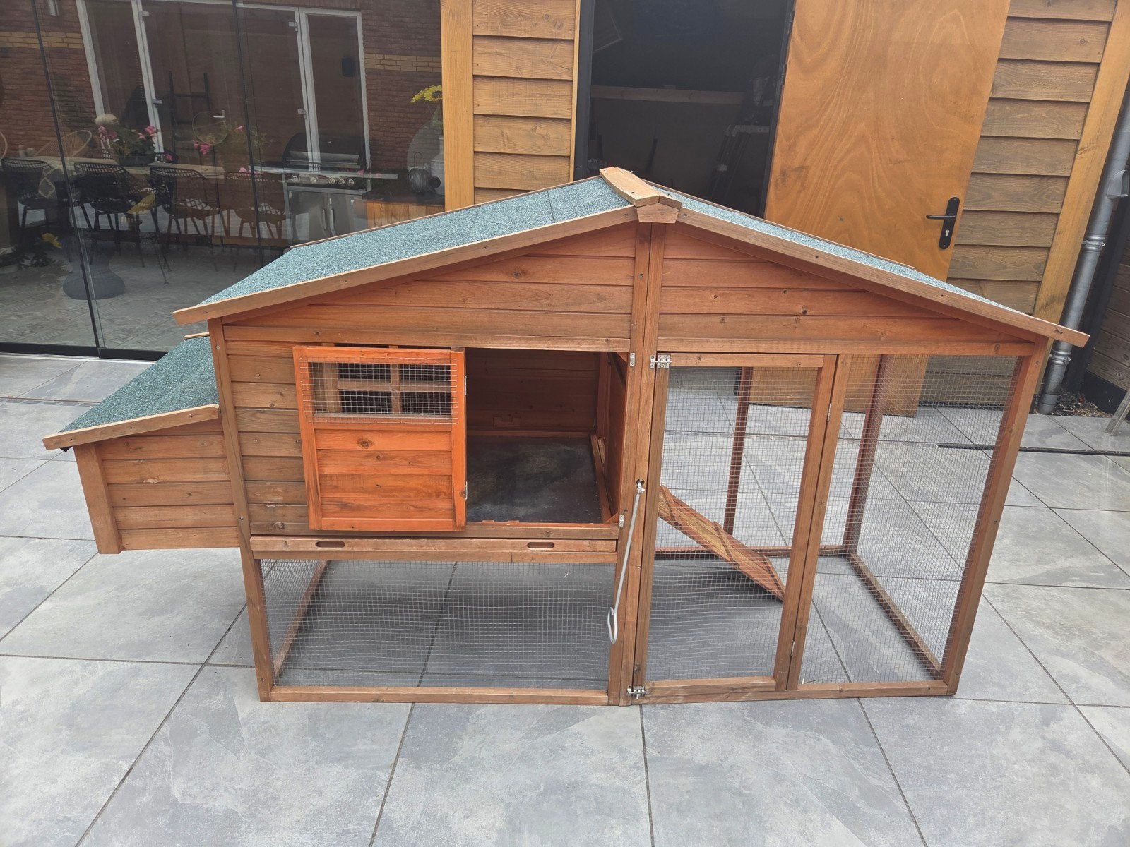 mooi kippen/konijnenhok, Dieren en Toebehoren, Knaagdieren en Konijnen | Hokken en Kooien, Ophalen, 90 cm of meer, Konijn, Hok