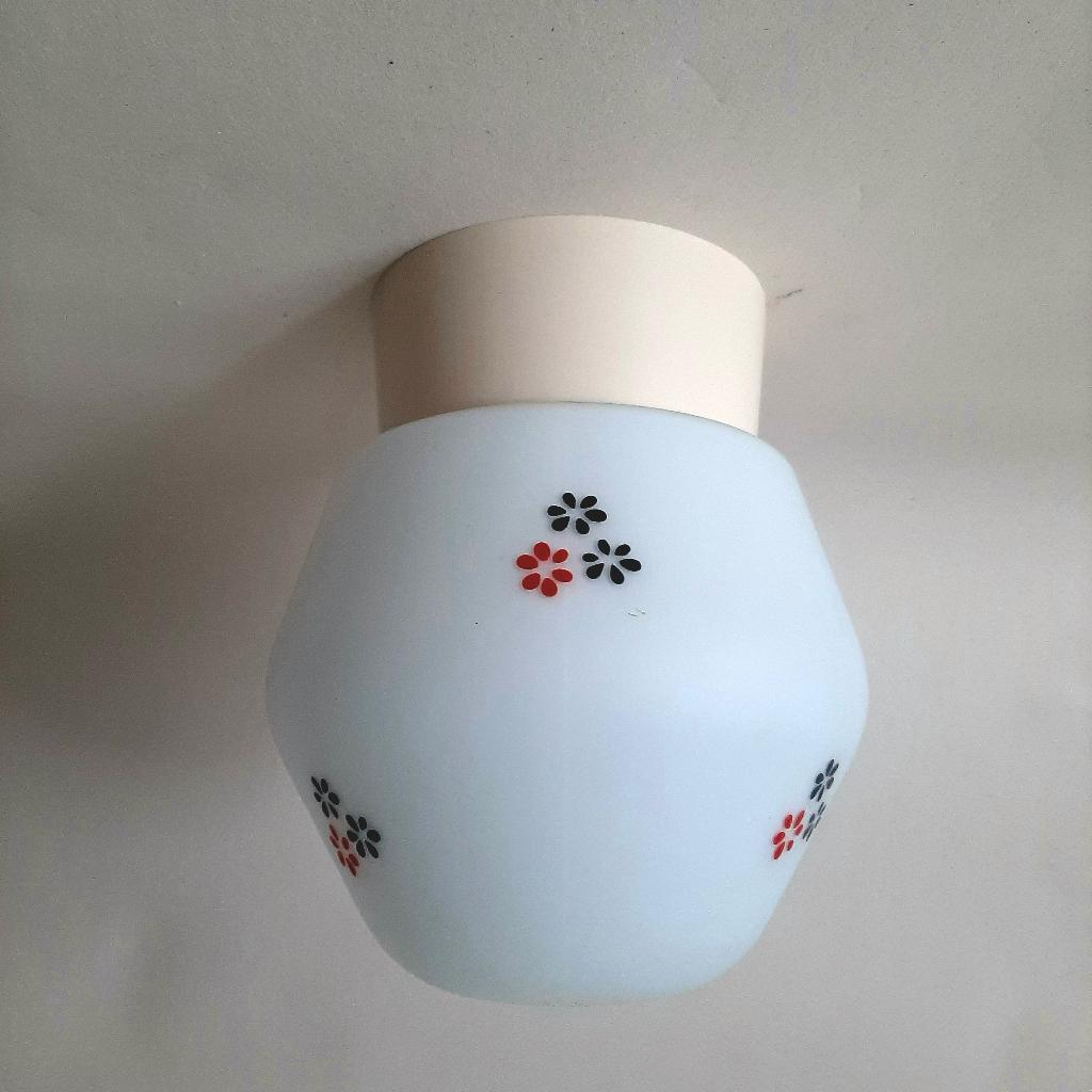 Philips schroefbol | Vintage plafondlamp met bloem decor, Verzamelen, Retro, Verzenden, Huis en Inrichting