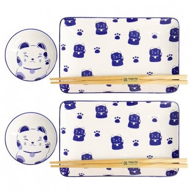 Nieuw Tokyo Design Studio, Kawaii Maneko Sushi Set nu €29,95, Huis en Inrichting, Keuken | Servies, Ophalen of Verzenden, Mail@tokyo-design-studio.com