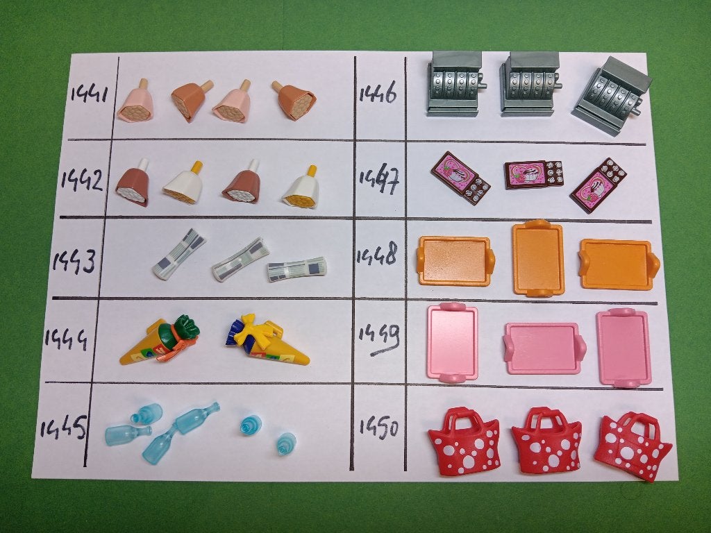 Playmobil Eten #05 Chocolade Snoepzak Blad Kassa Krant Tas, Verzenden, Gebruikt, Losse onderdelen