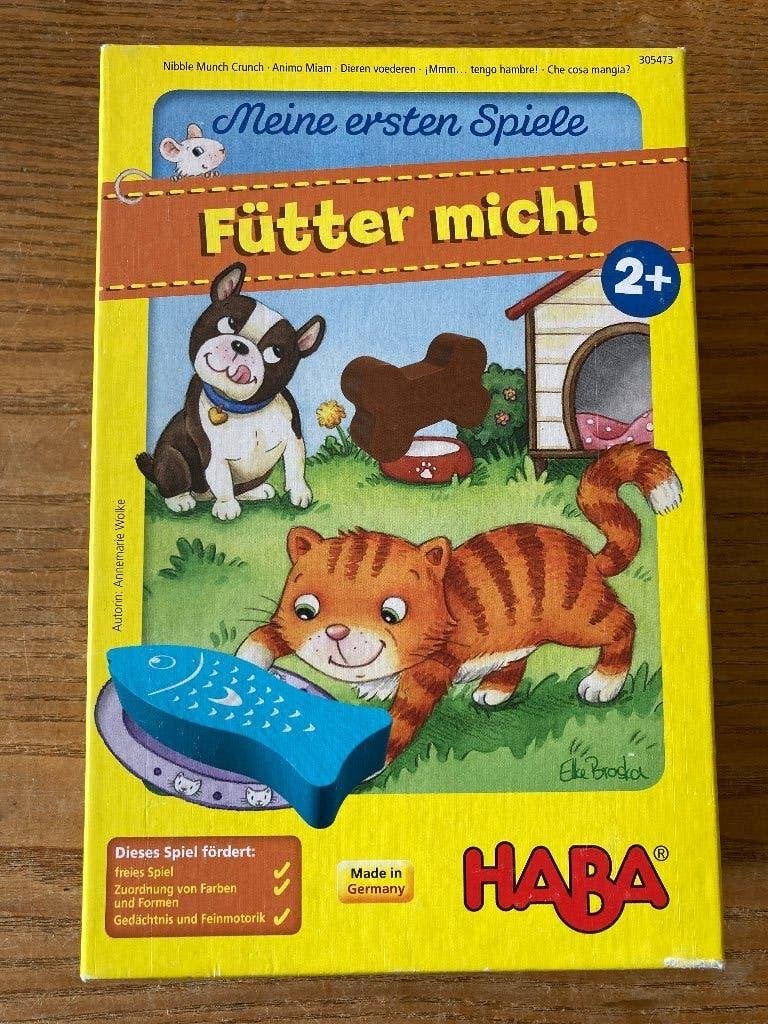 Haba spel - Dieren voederen (1-5 spelers, 2+jaar) zgan, Ophalen of Verzenden, Zo goed als nieuw, Taal en Lezen