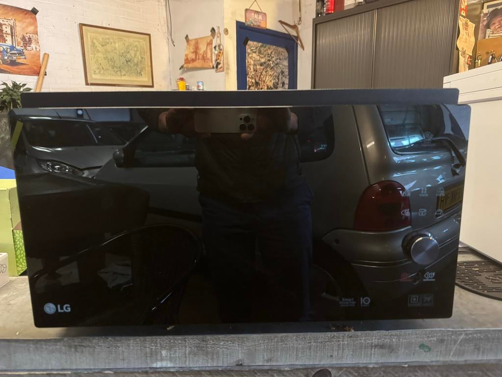 LG Combimagnetron - Zwart, Gebruikt, Witgoed en Apparatuur, Ovens, Zo goed als nieuw, Vrijstaand, Minder dan 45 cm, 45 tot 60 cm
