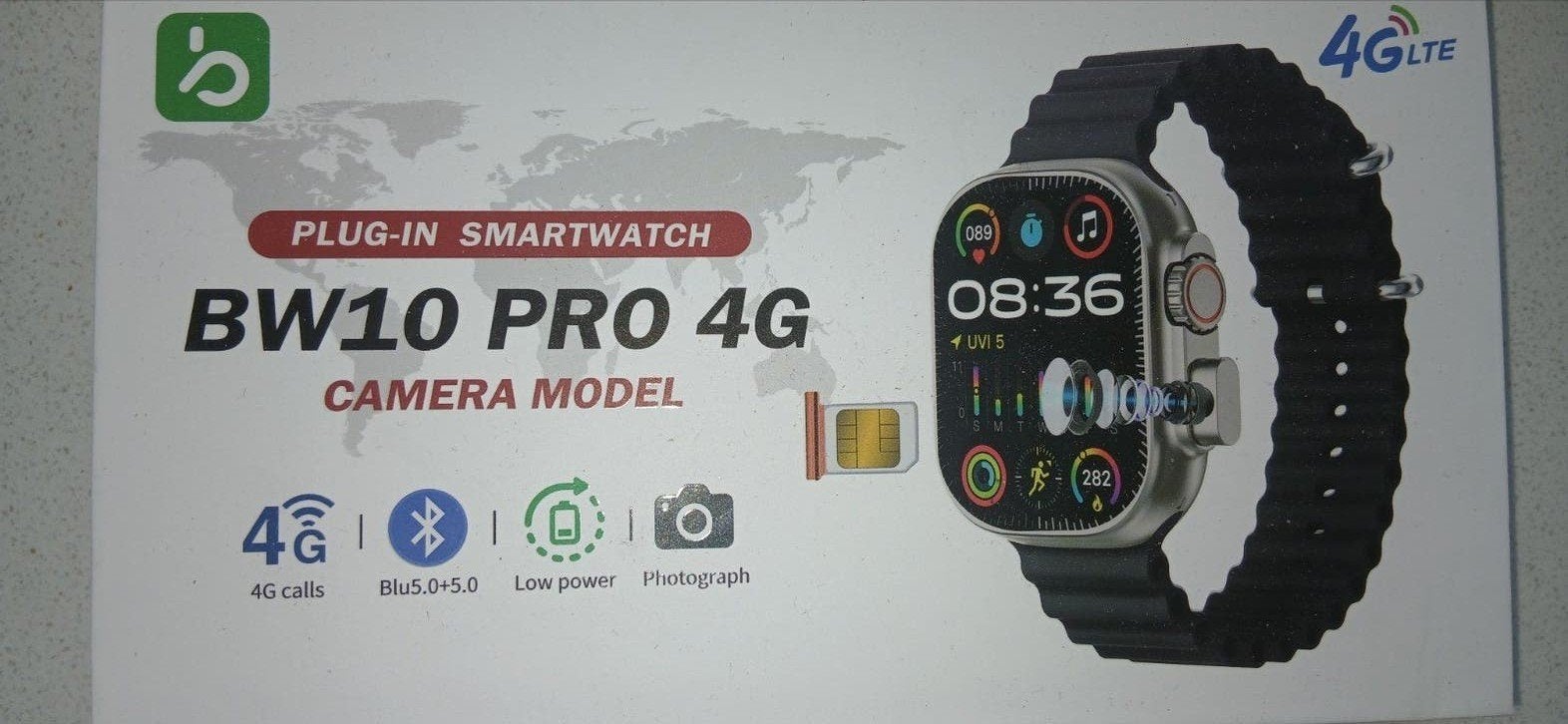 smartwatch, BW10 Pro, Zwart, Nieuw, Ophalen of Verzenden