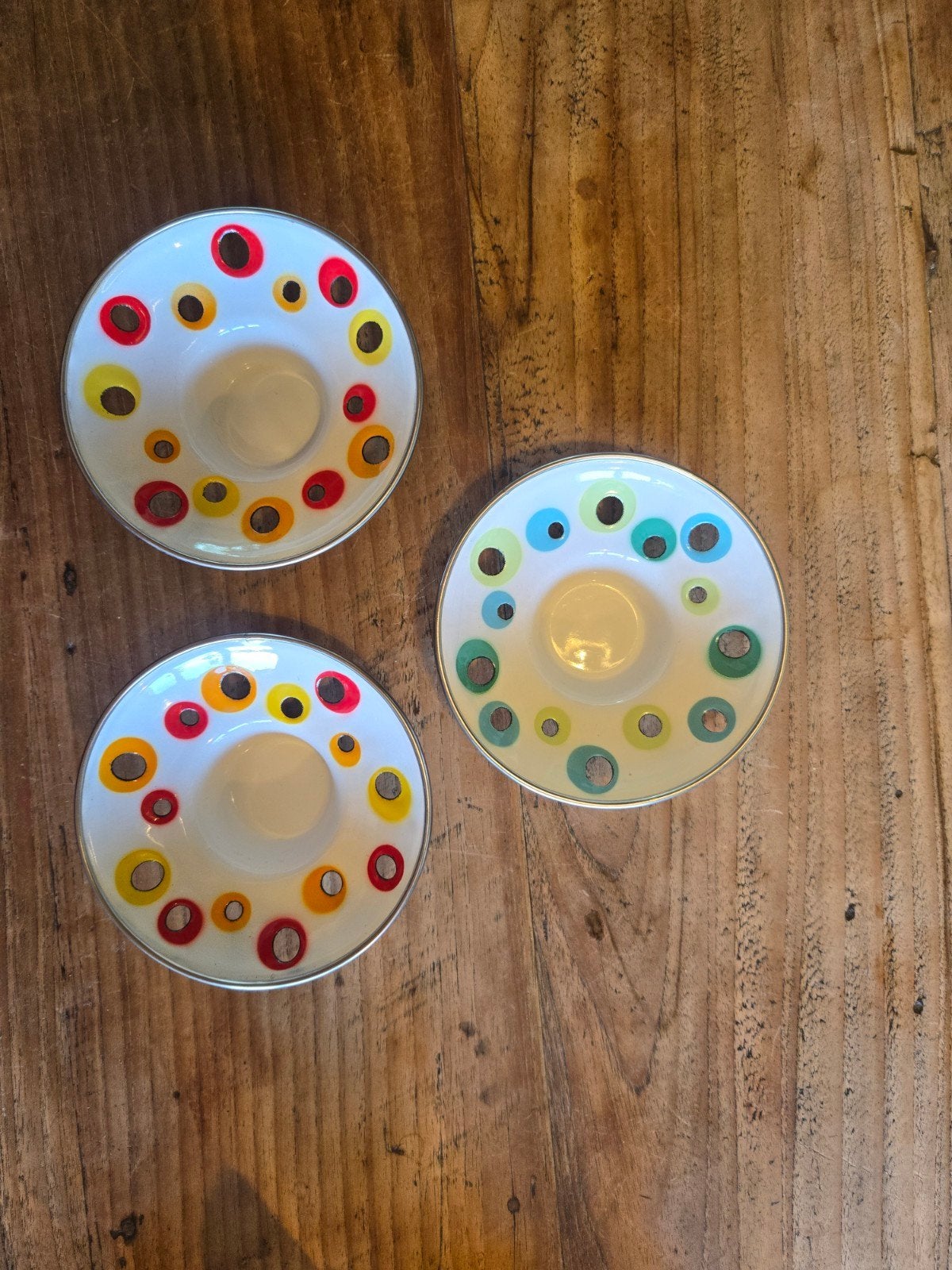 Drie stapelbare vintage ikea waxinelichtjes, Ophalen of Verzenden, Glas of Kopje