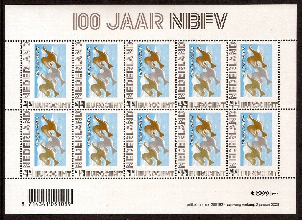 Nederland NVPH nr V2563 postfris 100 jaar NBFV 2008, Postzegels en Munten, Ophalen of Verzenden, Na 1940, Postfris