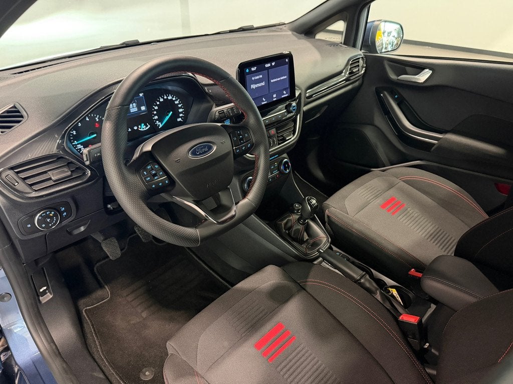 Ford FIESTA 1.0 EcoBoost ST-Line Full-LED|Adapt.Cruise|Carpl, Stof, Blauw, 100 pk, Bedrijf