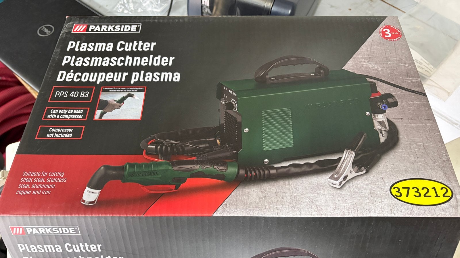 Parkside Plamasnijder PPS 40 B3, Doe-het-zelf en Verbouw, Gereedschap | Lasapparaten, Ophalen of Verzenden, Nieuw, Minder dan 150 ampère