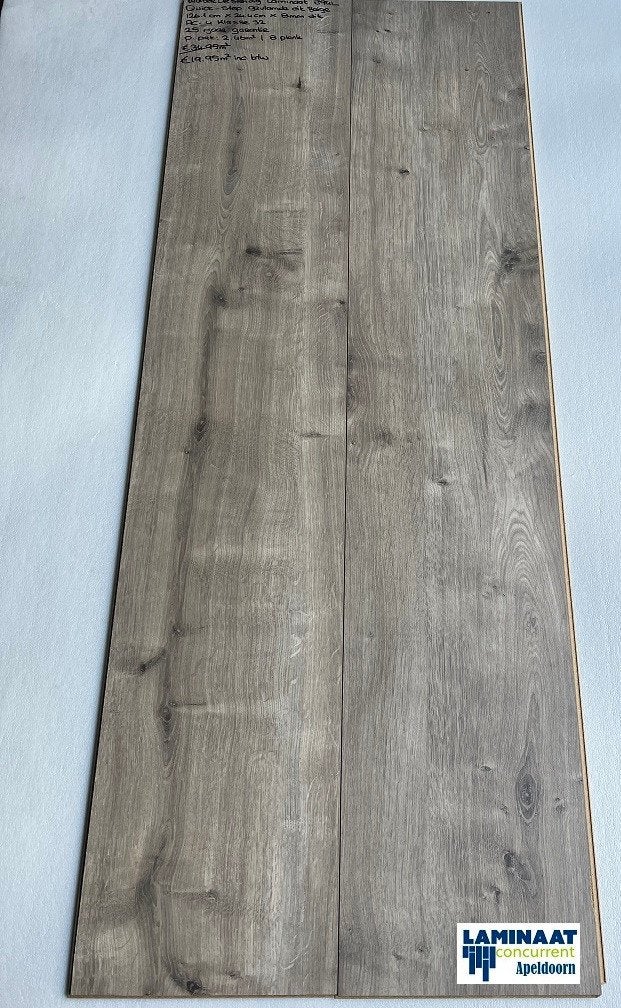 Waterbestendig Laminaat Zand Grijs Fla. Extra brede 24cm, Huis en Inrichting, Stoffering | Vloerbedekking, Nieuw, Laminaat, Grijs